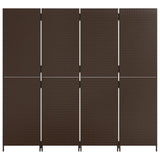 vidaXL Kamerscherm 3 panelen poly rattan zwart