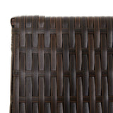 vidaXL Kamerscherm 3 panelen poly rattan zwart