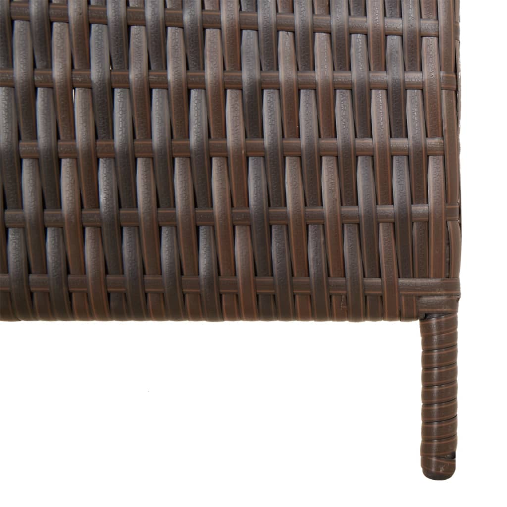 vidaXL Kamerscherm 3 panelen poly rattan zwart