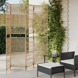 vidaXL Kamerscherm 3 panelen poly rattan zwart