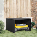 vidaXL Garage voor robotmaaier 86x90x52/57 cm poly rattan zwart