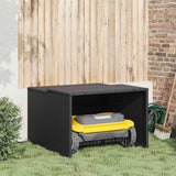 vidaXL Garage voor robotmaaier 86x90x52/57 cm poly rattan zwart