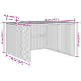 vidaXL Garage voor robotmaaier 86x90x52/57 cm poly rattan zwart