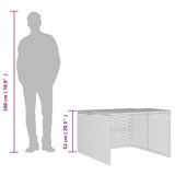 vidaXL Garage voor robotmaaier 86x90x52/57 cm poly rattan zwart