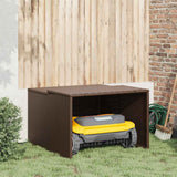 vidaXL Garage voor robotmaaier 86x90x52/57 cm poly rattan zwart