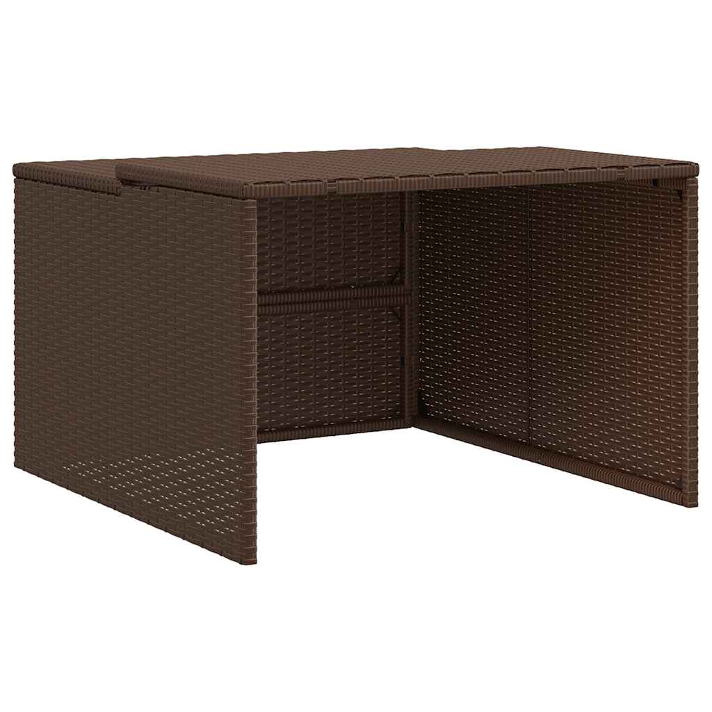 vidaXL Garage voor robotmaaier 86x90x52/57 cm poly rattan zwart