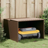 vidaXL Garage voor robotmaaier 86x90x52/57 cm poly rattan zwart
