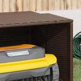 vidaXL Garage voor robotmaaier 86x90x52/57 cm poly rattan zwart