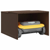 vidaXL Garage voor robotmaaier 86x90x52/57 cm poly rattan zwart