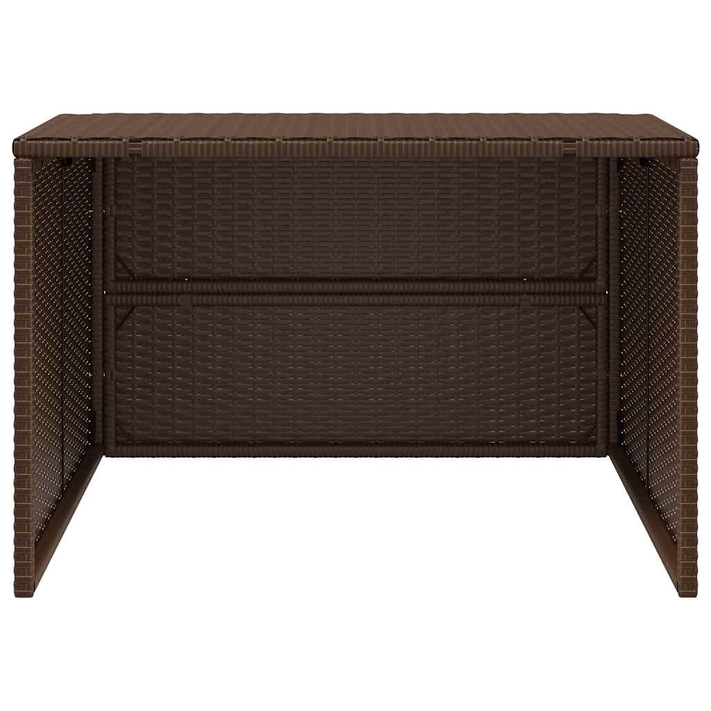vidaXL Garage voor robotmaaier 86x90x52/57 cm poly rattan zwart