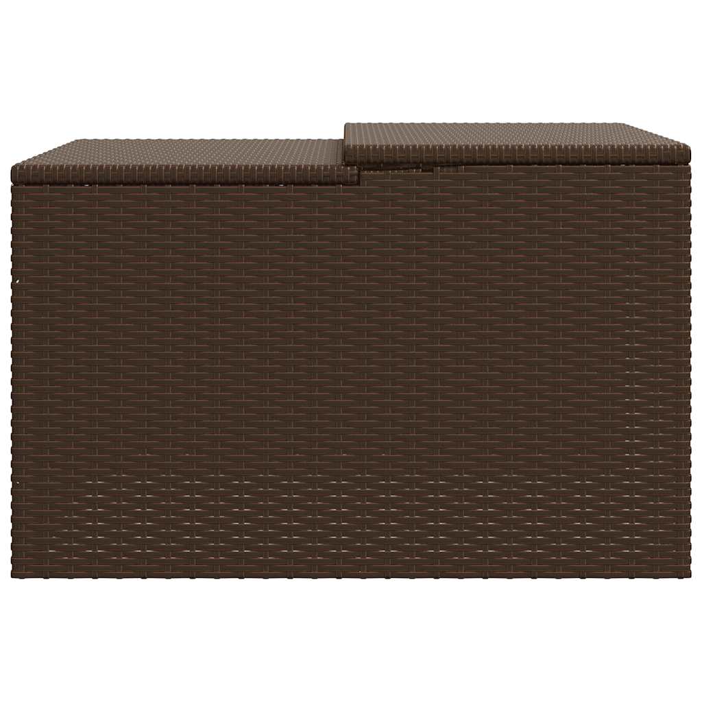 vidaXL Garage voor robotmaaier 86x90x52/57 cm poly rattan zwart