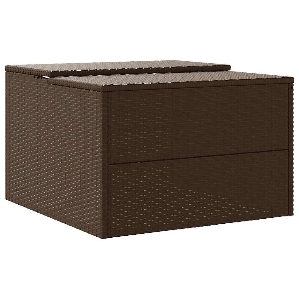 vidaXL Garage voor robotmaaier 86x90x52/57 cm poly rattan zwart