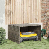 vidaXL Garage voor robotmaaier 86x90x52/57 cm poly rattan zwart