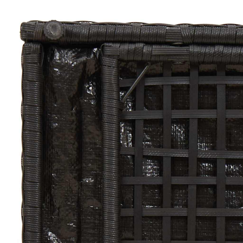 vidaXL Kussenbox met opslag Zwart 50 x 50 x 50 cm poly rattan