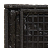vidaXL Kussenbox met opslag Zwart 50 x 50 x 50 cm poly rattan