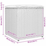 vidaXL Kussenbox met opslag Zwart 50 x 50 x 50 cm poly rattan