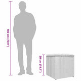 vidaXL Kussenbox met opslag Zwart 50 x 50 x 50 cm poly rattan