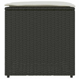 vidaXL Kussenbox met opslag Zwart 50 x 50 x 50 cm poly rattan