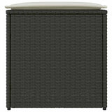 vidaXL Kussenbox met opslag Zwart 50 x 50 x 50 cm poly rattan