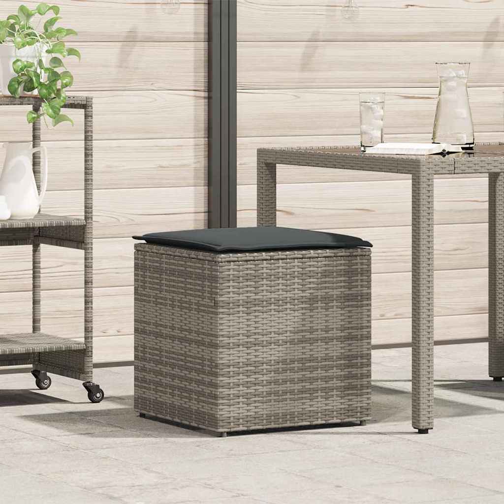 vidaXL Kussenbox met opslag Zwart 50 x 50 x 50 cm poly rattan