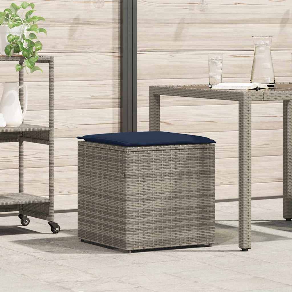 vidaXL Kussenbox met opslag Zwart 50 x 50 x 50 cm poly rattan