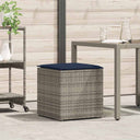 vidaXL Kussenbox met opslag Zwart 50 x 50 x 50 cm poly rattan