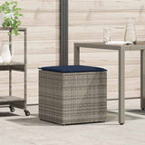 vidaXL Kussenbox met opslag Zwart 50 x 50 x 50 cm poly rattan