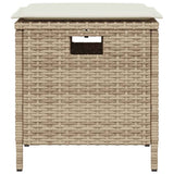 vidaXL 5-delige Tuinset met kussens poly rattan zwart