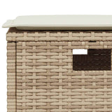 vidaXL 5-delige Tuinset met kussens poly rattan zwart