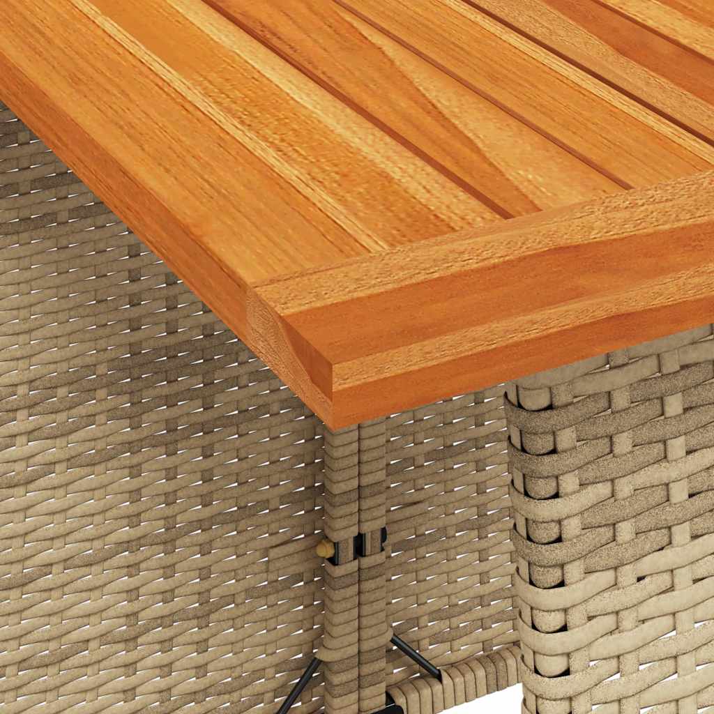 vidaXL 5-delige Tuinset met kussens poly rattan zwart