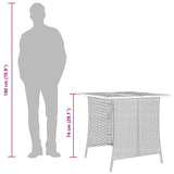 vidaXL 5-delige Tuinset met kussens poly rattan zwart