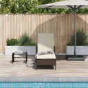 vidaXL Ligstoel Zwart en Crème Wit 55 x 200 x 92 cm poly rattan