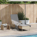 vidaXL Ligstoel Zwart en Crème Wit 55 x 200 x 92 cm poly rattan