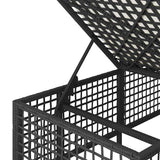 vidaXL 3-delige Loungeset met kussens poly rattan zwart