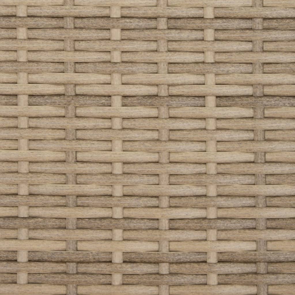 vidaXL Tuinbank 3-zits met luifel en voetenbanken poly rattan zwart