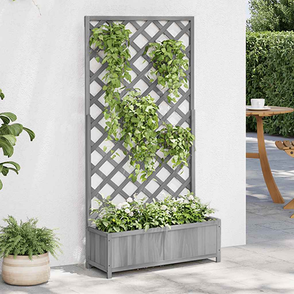vidaXL Latwerkplantenbak 40x30x135 cm massief vurenhout