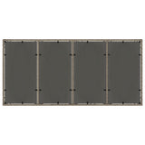 vidaXL Tuintafel met glazen blad 190x90x75 cm poly rattan zwart