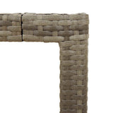 vidaXL Tuintafel met acaciahouten blad 190x90x75 cm poly rattan zwart