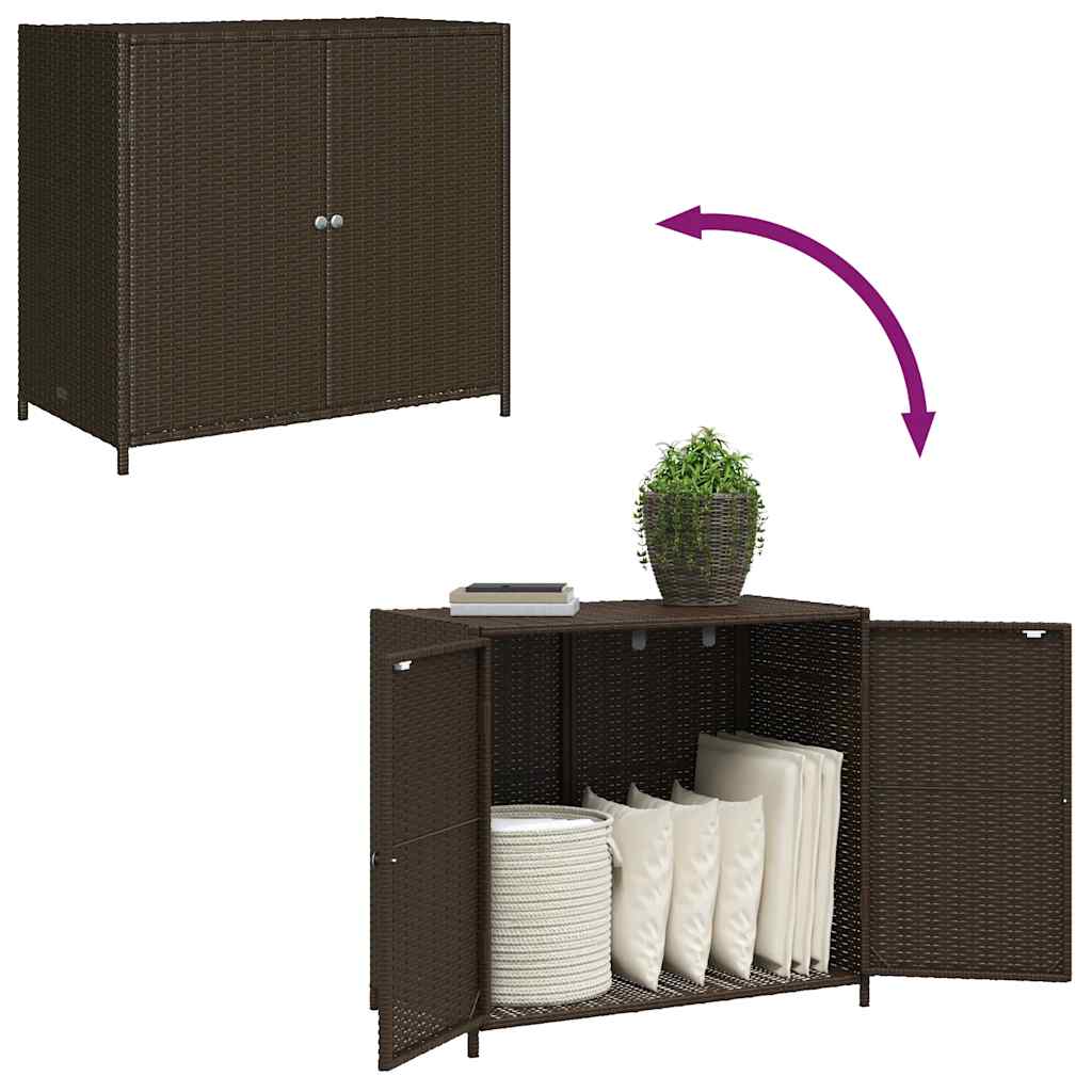 vidaXL Tuinkast 83x45x76 cm poly rattan zwart