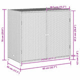 vidaXL Tuinkast 83x45x76 cm poly rattan zwart