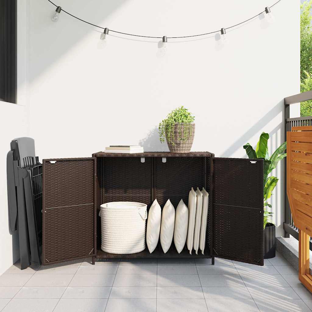 vidaXL Tuinkast 83x45x76 cm poly rattan zwart