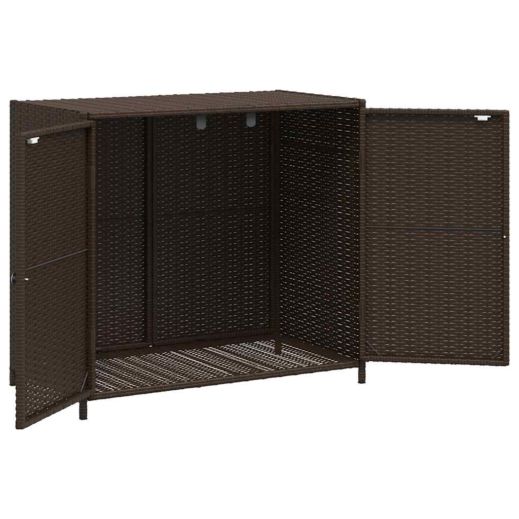 vidaXL Tuinkast 83x45x76 cm poly rattan zwart