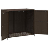 vidaXL Tuinkast 83x45x76 cm poly rattan zwart