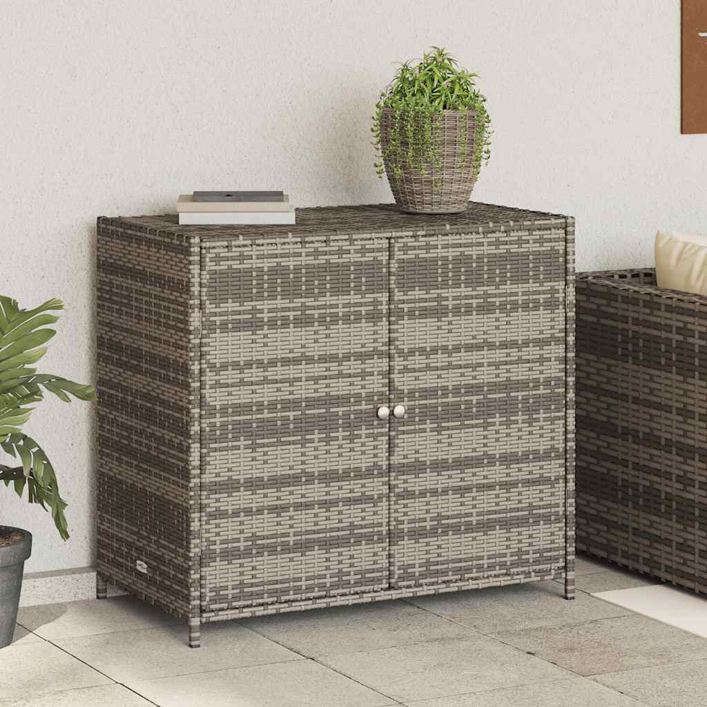 vidaXL Tuinkast 83x45x76 cm poly rattan zwart