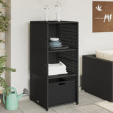 vidaXL Tuinkast 50x55x115 cm poly rattan zwart