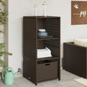 vidaXL Tuinkast 50x55x115 cm poly rattan zwart