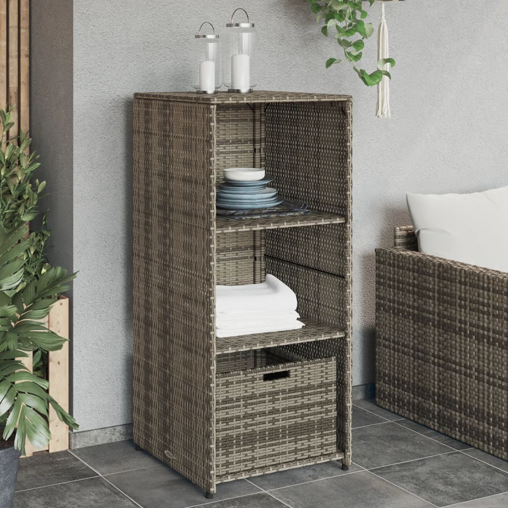 vidaXL Tuinkast 50x55x115 cm poly rattan zwart