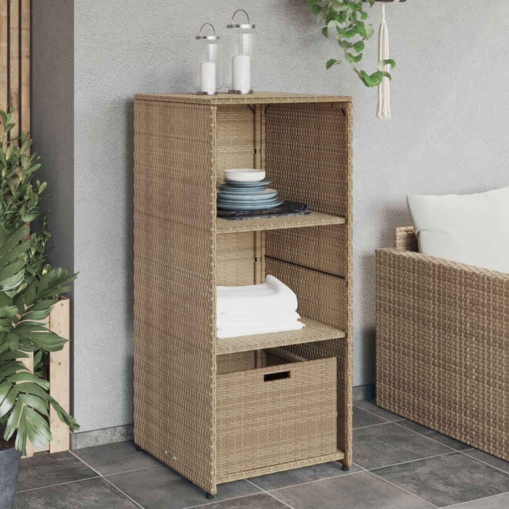 vidaXL Tuinkast 50x55x115 cm poly rattan zwart