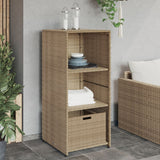 vidaXL Tuinkast 50x55x115 cm poly rattan zwart