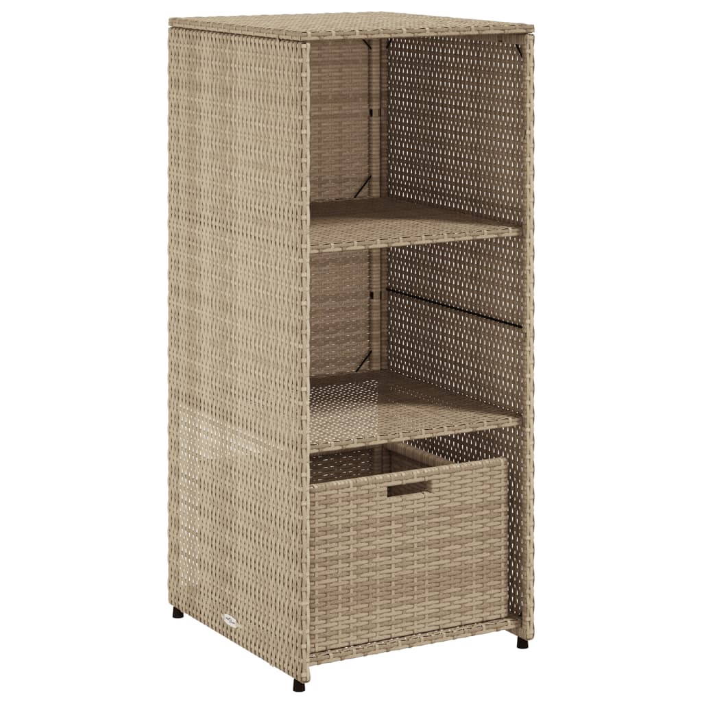 vidaXL Tuinkast 50x55x115 cm poly rattan zwart
